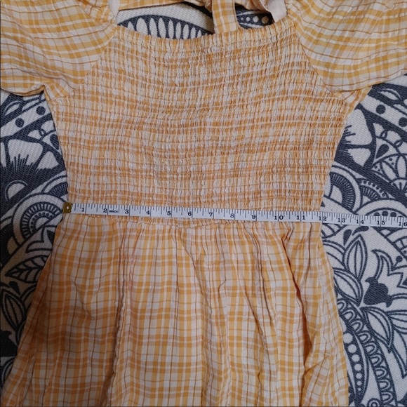 Rahi smocked gingham midi dress size XS - Picture 12 of 15